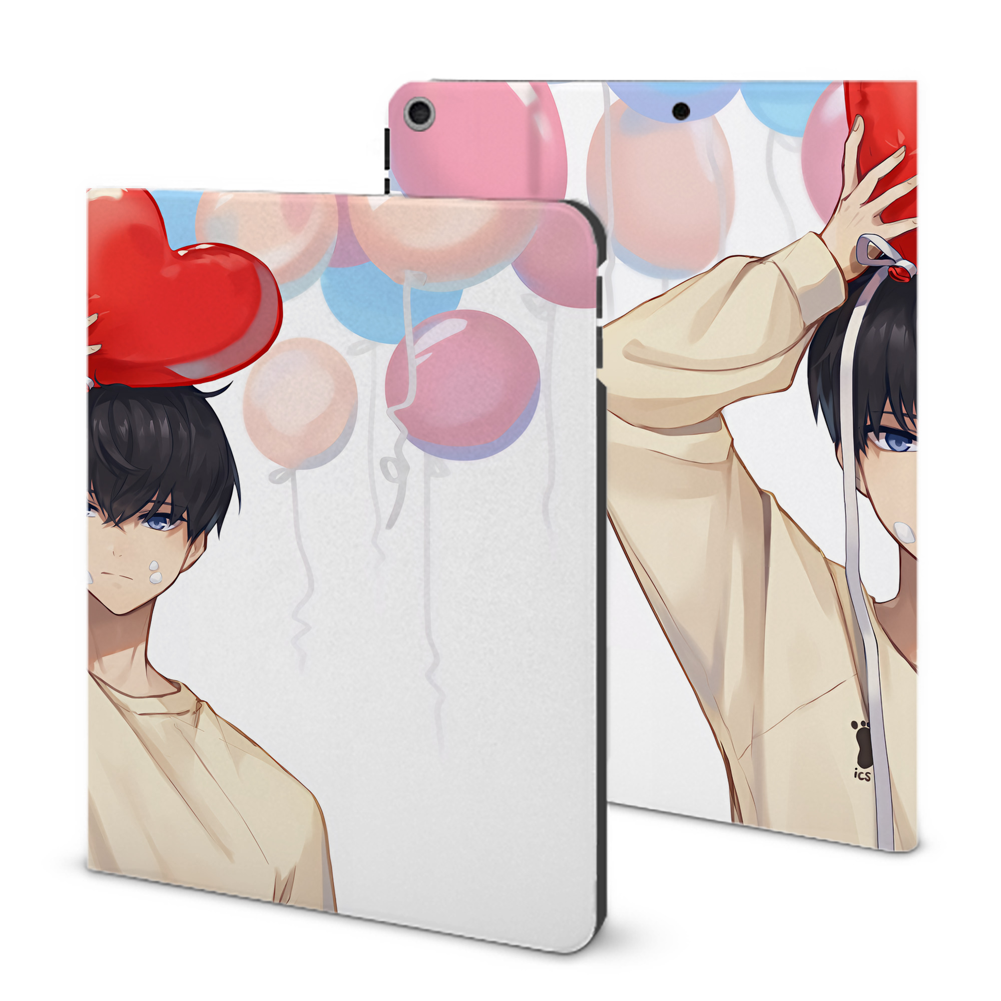 （画像用） ハイキュー!! Haikyu!! IPad ケース ブック型 PUレザー TPU 耐衝撃 軽量 薄型 ペン収納なし 全面保護 IPad 各モデル対応
